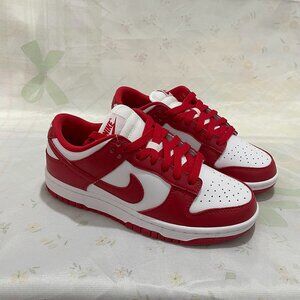 Nike Dunk Low Classic Low Top Thin Sole Sneakers Red
